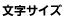 文字サイズを選択できます